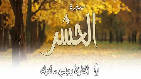 سورة الحشر كاملة بصوت القارئ يونس سالوك المغربي برواية ورش عن نافع /SURAT Al-Hachr/2021/1443/Full HD