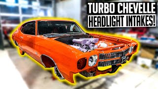 Twin Turbo Headlight Intakes For the 1970 LS Swap Chevelle  LSX Chevelle Ep. 4