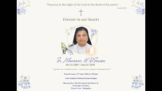 In Loving Memory of Sr. Maureen H D'Souza  - SJT