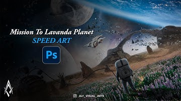 I created a Sci-Fi photo manipulation space scene - Mission To Lavanda Planet.