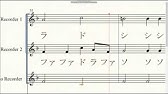 せいじゃの行進 リコーダー版 楽譜つき Youtube