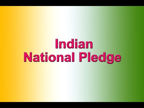 Indian National Pledge In English