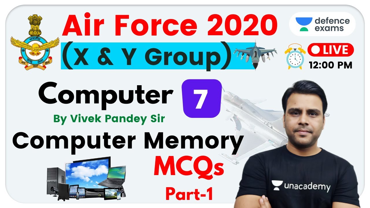 12:00 PM - Air Force 2020 X & Y Group | Computer Awareness by Pandey Sir | Computer Memory MCQ (P-1)