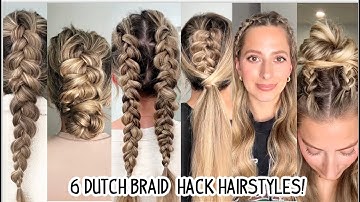 6 DUTCH BRAID HACK HAIRSTYLES! FAUX BRAID | FALL HAIRSTYLES 2023