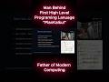 Why Konrad Zuse is a Legend in Computer Science! |Plankalkul & Z3 Explained| #shorts #techshorts