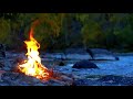Relaxing Native Flute Campfire In 4k Calming Water Bird Sounds 1 Hour