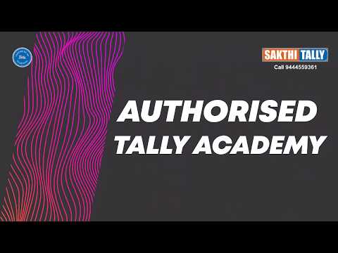 Online Tally Training by Sakthi Tally Academy