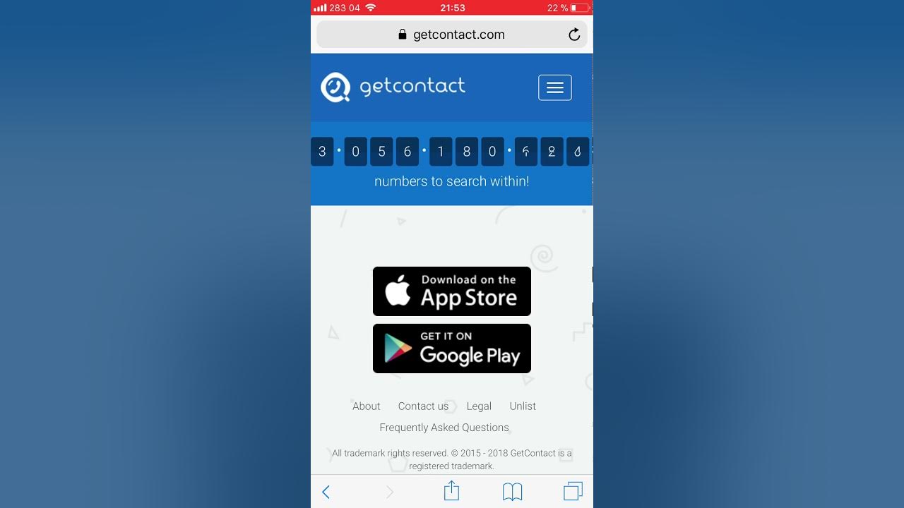 Getcontact com en unlist официального сайта