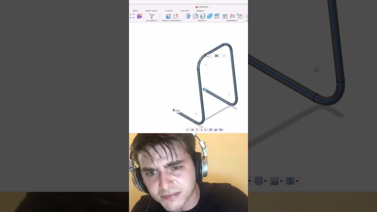Chassis Modeling Technique 3D sketch vs Extrude | Pipe Feature #3dmodeling #autodeskfusion