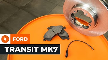 How to change front brake disc and pads set on FORD TRANSIT MK7 [TUTORIAL AUTODOC]