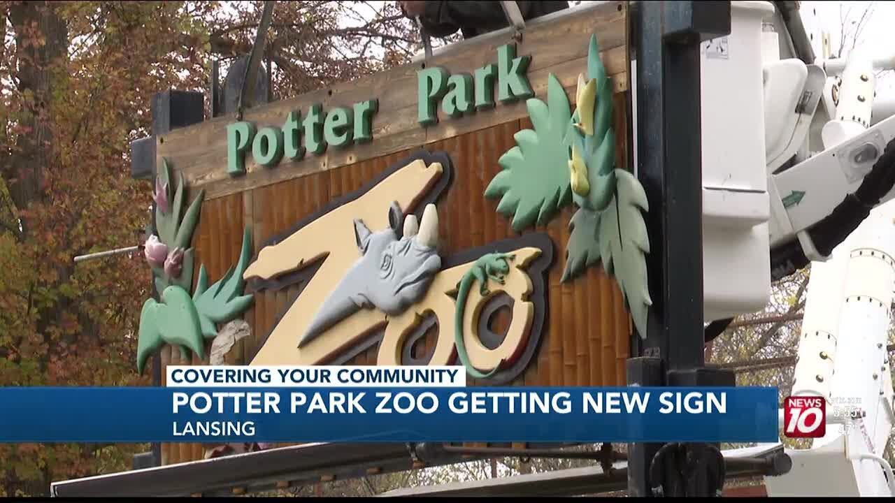 Potter Park Zoo says goodbye to current entrance sign - YouTube