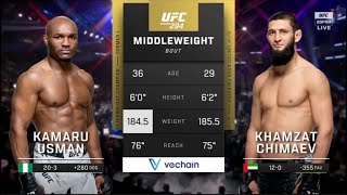 Kamaru Usman VS Khamzat Chimaev Full fight - UFC