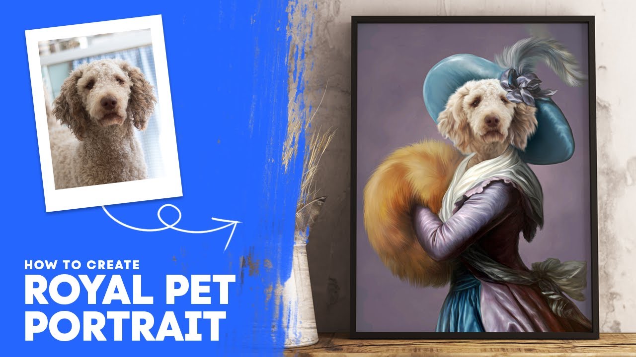 Royal Pet Portrait Drawing Tutorial for Beginners Renaissance pet