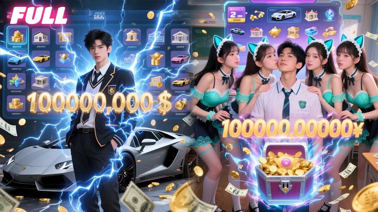Young man gets"Sudden Wealth Sy"gains$10B,luxury car,various rewards,love from many campus goddesses