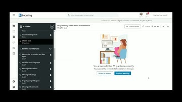 Programming Foundation: Fundamentals | LinkedIn | Quiz