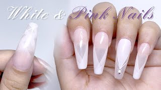 💅📸 Easy French Tips | White & Pink Nail Art | Gel Nails | ASMR screenshot 2