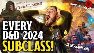 EVERY Subclass In D&D's 2024 Player's Handbook REVEALED!👀