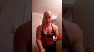 Bald & Bad Girl HeadShave Series - Sporty girl self razor headshave