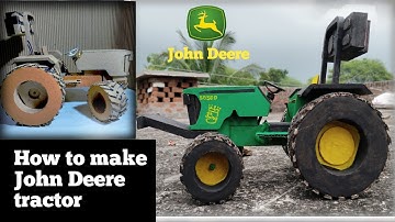 How to make John Deere tractor with cardboard