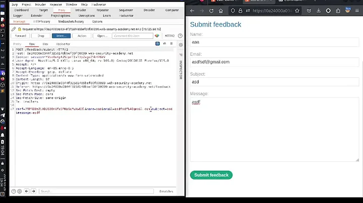 PortSwigger Lab : Blind OS command injection with out-of-band data exfiltration
