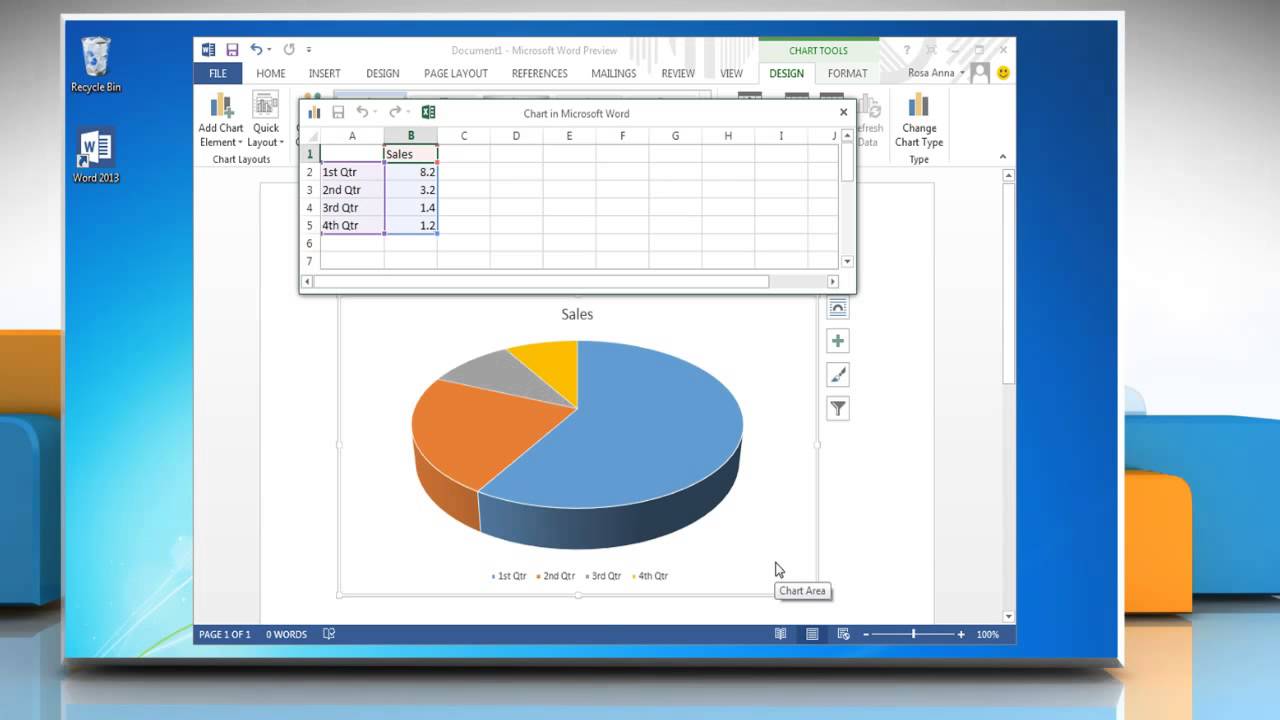 How To Make Chart In Word 2013