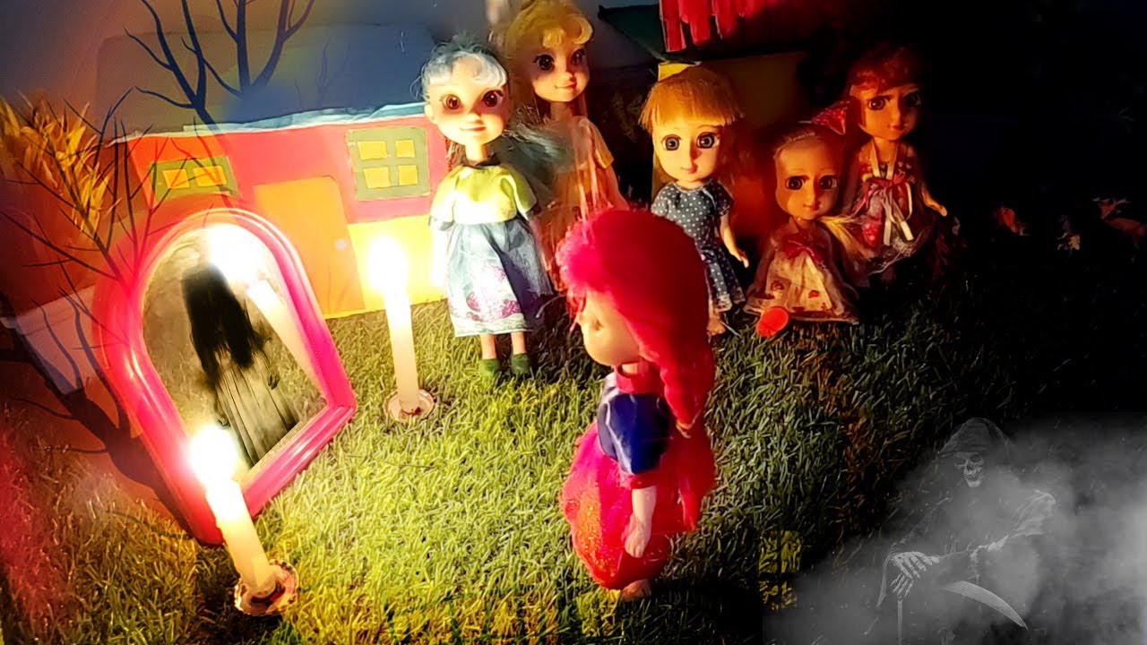 Barbie Bloody Mary ghost Challenge at 3 AM Barbie Ghost Videos Yummy Miniature Tharunikha