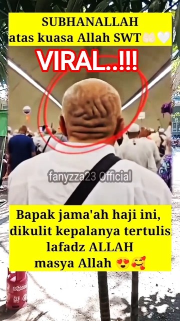 VIRAL.. Bpk ini tertulis lafadz Alloh di kepal4nya 😍 #fypshorts #trendingshorts #masukberanda