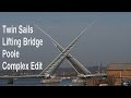 Twin Sails lifting bridge Poole Harbour Hamworthy - onboard high speed 4x gopro video