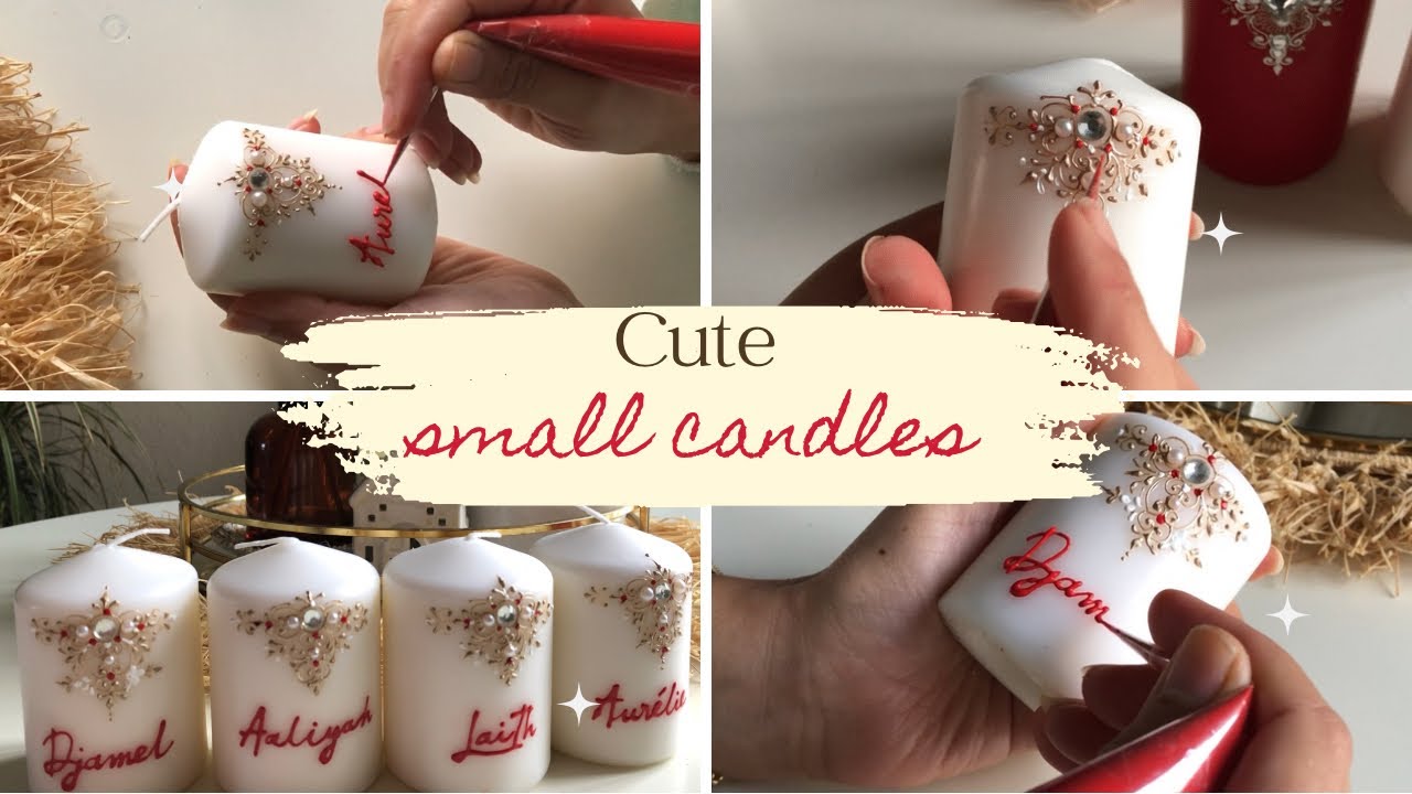 Cute small candles /شموع صغيرة حمراء وبيضاء