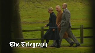 King Charles laughs with Zara and Mike Tindall on Christmas Day walk at Sandringham