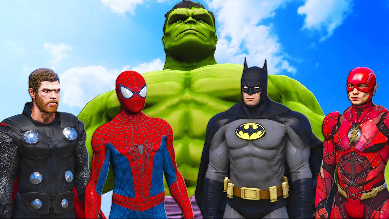Arriba 50+ imagen batman spiderman y hulk