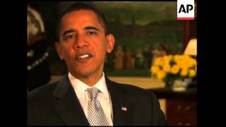 EDIT Weekly address from US President Barack Obama