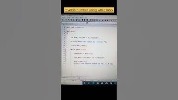 reverse number using while loop #ccode #shorts
