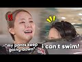 Itzy having a chaotic fun time in the swimming pool ft angry chaeryeong a mess