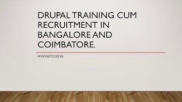 Drupal Training cum Recruitment in Bangalore and coimbatore-etcoe.in