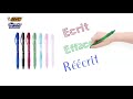 Avec les stylos bic gelocity illusion cris efface rcris 