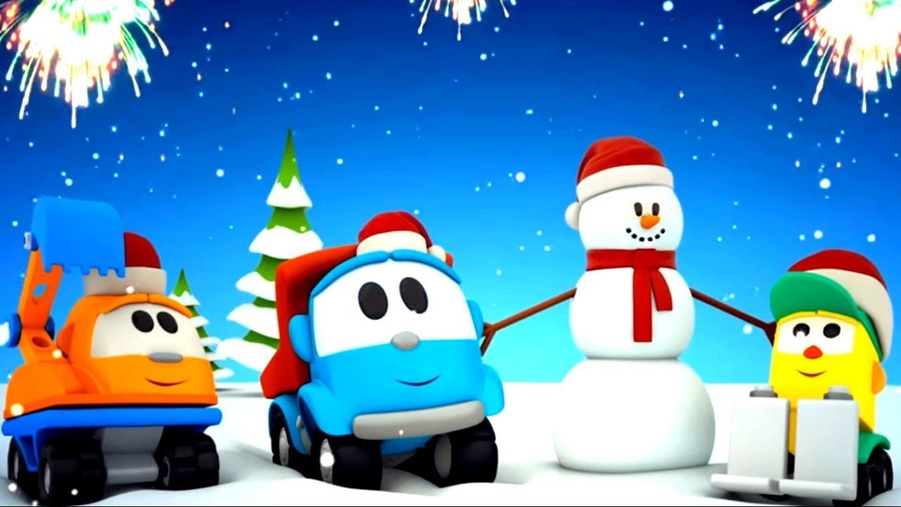 🔵Feliz Natal, Léo o caminhão! Coleção de desenhos animados de carros.  Animação infantil 