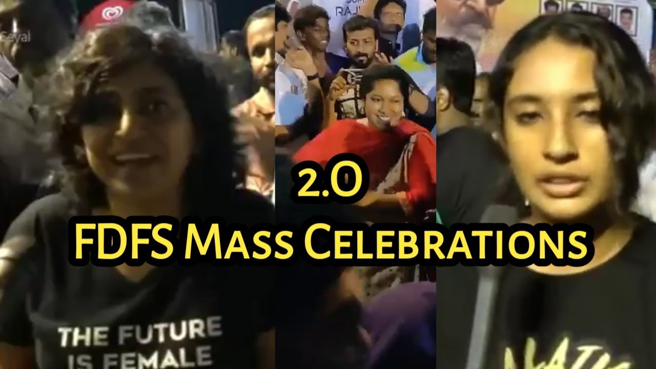 2.O FDFS Mass Celebrations in Chennai Theatre Rajinikanth Shankar AR Rahman