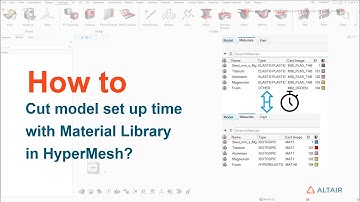 How to cut model set up time with Material Library in HyperMesh