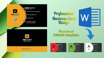 How to Create Business Card Design in MS Word | Download MS Word Template for free.
