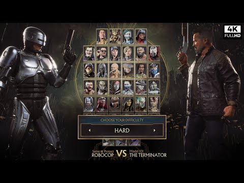 MORTAL KOMBAT 11 Robocop Vs Terminator Gameplay Hard Difficulty [4K 60FPS] - No commentary