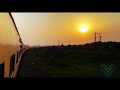 Train with evening sunset on beautiful curve train status 😍💙 (Mann Mera Audio Edit 2k60fps)