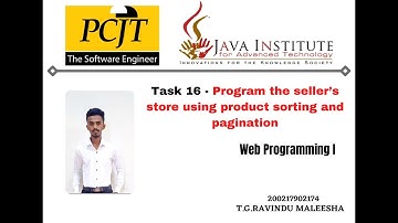 Web project Task 16 | 1st year | Semester 01 | Java Institute | eShop Application