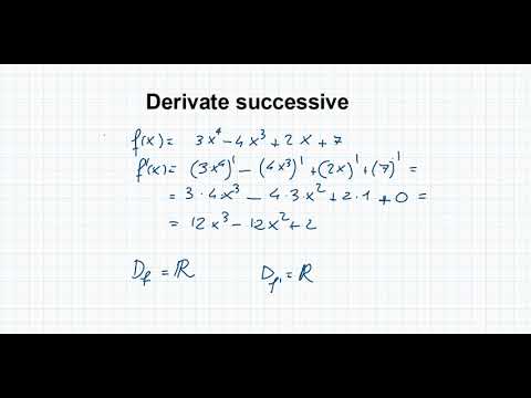 derivate successive