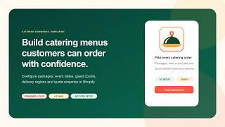 Catering Planners Pro – Shopify App Review Screencast screenshot 2