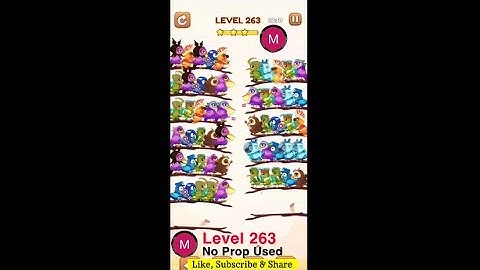 #bird #sort 2 #color #puzzle #level 263 #colour #gaming #viral #trending #shorts #solution #birdsort