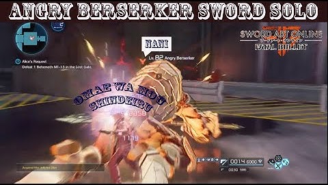 Sword Art Online Fatal Bullet Sword & Gun Solo(no Damage)(practice)