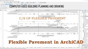 Flexible Pavement Cross Section in ArchiCAD Part  2| How to draw a road typical section in Archicad.