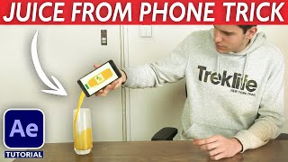 How to Create JUICE FROM PHONE Trick - After Effects VFX Tutorial
