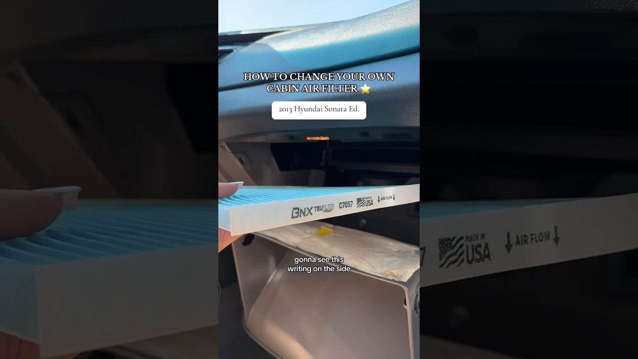 How to: change your cabin air filter in your 2013  hyundai sonata ⭐️ shop our cabinfilters on Amazon